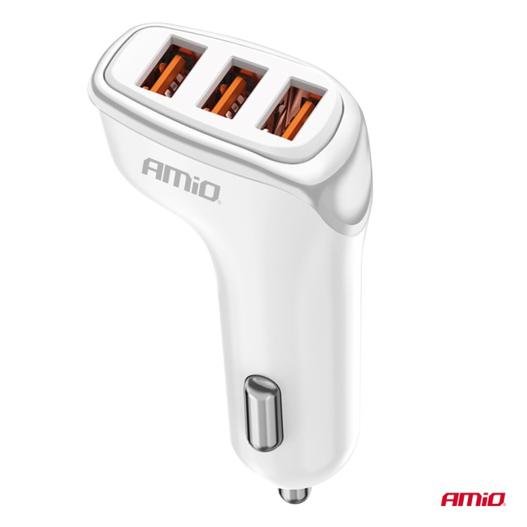 Amio - ΦΟΡΤΙΣΤΗΣ ΑΝΑΠΤΗΡΑ 12/24V ΜΕ 3 ΘΥΡΕΣ 3xUSB 15.5W 5V/3.1A ΛΕΥΚΟΣ - 1 Τεμ. (03885/AM) Amio - ΦΟΡΤΙΣΤΗΣ ΑΝΑΠΤΗΡΑ 12/24V ΜΕ 3 ΘΥΡΕΣ 3xUSB 15.5W 5V/3.1A ΛΕΥΚΟΣ - 1 Τεμ. (03885/AM)