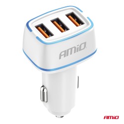 Amio - ΦΟΡΤΙΣΤΗΣ ΑΝΑΠΤΗΡΑ 12/24V ΜΕ 3 ΘΥΡΕΣ 3xUSB 30W 5V/3.0A ΛΕΥΚΟΣ 1 - 1 ΤΕΜ. (03889/AM) Amio - ΦΟΡΤΙΣΤΗΣ ΑΝΑΠΤΗΡΑ 12/24V ΜΕ 3 ΘΥΡΕΣ 3xUSB 30W 5V/3.0A ΛΕΥΚΟΣ 1 - 1 ΤΕΜ. (03889/AM)