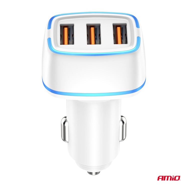 Amio - ΦΟΡΤΙΣΤΗΣ ΑΝΑΠΤΗΡΑ 12/24V ΜΕ 3 ΘΥΡΕΣ 3xUSB 30W 5V/3.0A ΛΕΥΚΟΣ 1 - 1 ΤΕΜ. (03889/AM) Amio - ΦΟΡΤΙΣΤΗΣ ΑΝΑΠΤΗΡΑ 12/24V ΜΕ 3 ΘΥΡΕΣ 3xUSB 30W 5V/3.0A ΛΕΥΚΟΣ 1 - 1 ΤΕΜ. (03889/AM)