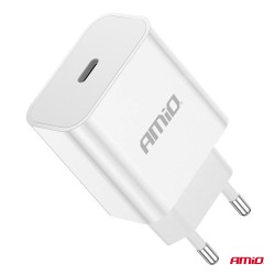 Amio - ΦΟΡΤΙΣΤΗΣ ΚΙΝΗΤΟY ΟΙΚΙΑΚΗ ΠΡΙΖΑ 1ΘΥΡΑ USB-C 20W 5V/3AQC ΛΕΥΚΟΣ - 1 ΤΕΜ. (03891/AM) Amio - ΦΟΡΤΙΣΤΗΣ ΚΙΝΗΤΟY ΟΙΚΙΑΚΗ ΠΡΙΖΑ 1ΘΥΡΑ USB-C 20W 5V/3AQC ΛΕΥΚΟΣ - 1 ΤΕΜ. (03891/AM)