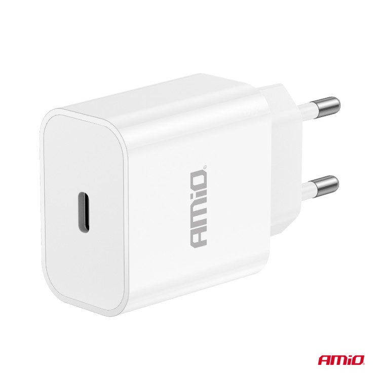 Amio - ΦΟΡΤΙΣΤΗΣ ΚΙΝΗΤΟY ΟΙΚΙΑΚΗ ΠΡΙΖΑ 1ΘΥΡΑ USB-C 20W 5V/3AQC ΛΕΥΚΟΣ - 1 ΤΕΜ. (03891/AM) Amio - ΦΟΡΤΙΣΤΗΣ ΚΙΝΗΤΟY ΟΙΚΙΑΚΗ ΠΡΙΖΑ 1ΘΥΡΑ USB-C 20W 5V/3AQC ΛΕΥΚΟΣ - 1 ΤΕΜ. (03891/AM)