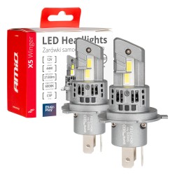 Amio - H4 12V 50W 6.000K 4200LM CSP LED CAN-BUS SERIES X5 WINGER 2ΤΕΜ. (03945/AM) Amio - H4 12V 50W 6.000K 4200LM CSP LED CAN-BUS SERIES X5 WINGER 2ΤΕΜ. (03945/AM)