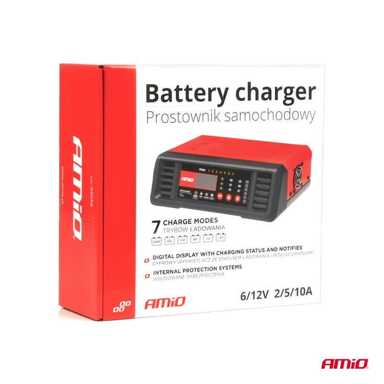 ΦΟΡΤΙΣΤΗΣ ΜΠΑΤΑΡΙΑΣ 6/12V max10A ΨΗΦΙΑΚΟΣ AMIO - 1 τεμ. ΦΟΡΤΙΣΤΗΣ ΜΠΑΤΑΡΙΑΣ 6/12V max10A ΨΗΦΙΑΚΟΣ AMIO - 1 τεμ.
