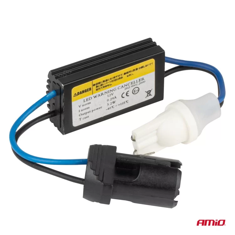 ΑΝΤΙΣΤΑΣΗ ΓΙΑ ΛΑΜΠΑΚΙΑ LED T10 W5W 12V 3.2W AMIO - 1 τεμ. ΑΝΤΙΣΤΑΣΗ ΓΙΑ ΛΑΜΠΑΚΙΑ LED T10 W5W 12V 3.2W AMIO - 1 τεμ.