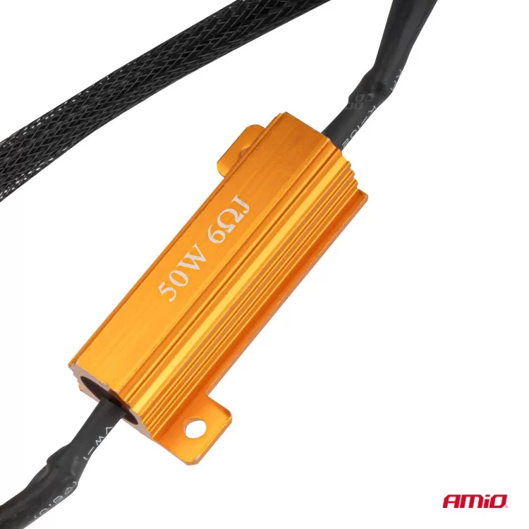 ΑΝΤΙΣΤΑΣΗ ΓΙΑ ΛΑΜΠΕΣ LED H7 12V 50W 6Ω (ΑΝΤΙΣΤΑΣΗ-ΨΕΥΤΗΣ-CANCELLER) AMIO - 1 τεμ. ΑΝΤΙΣΤΑΣΗ ΓΙΑ ΛΑΜΠΕΣ LED H7 12V 50W 6Ω (ΑΝΤΙΣΤΑΣΗ-ΨΕΥΤΗΣ-CANCELLER) AMIO - 1 τεμ.