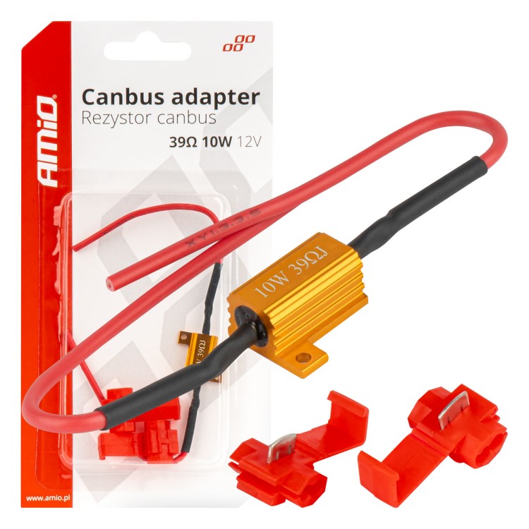 Amio - CANBUS Αντίσταση 39Ω 10W για LED Λάμπες – Anti Error - 1 τεμ. (04091/AM) Amio - CANBUS Αντίσταση 39Ω 10W για LED Λάμπες – Anti Error - 1 τεμ. (04091/AM)