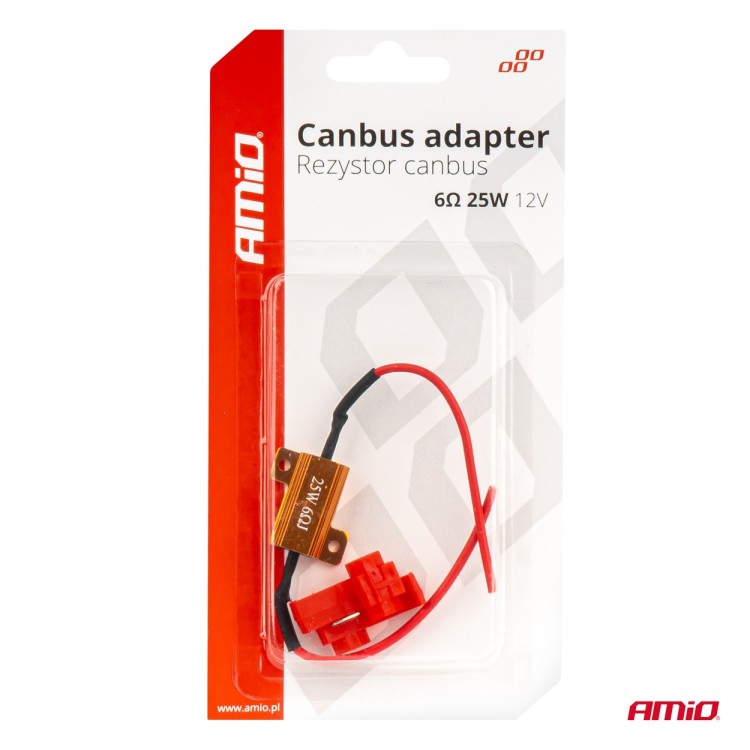 Amio - CANBUS Αντίσταση 6Ω 25W για LED Λάμπες – Anti Error - 1 τεμ. (04092/AM) Amio - CANBUS Αντίσταση 6Ω 25W για LED Λάμπες – Anti Error - 1 τεμ. (04092/AM)