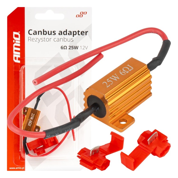 Amio - CANBUS Αντίσταση 6Ω 25W για LED Λάμπες – Anti Error - 1 τεμ. (04092/AM) Amio - CANBUS Αντίσταση 6Ω 25W για LED Λάμπες – Anti Error - 1 τεμ. (04092/AM)