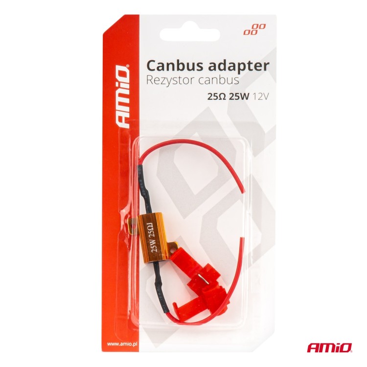 Amio - CANBUS Αντίσταση 25Ω 25W για LED Λάμπες – Anti Error - 1 τεμ. (04093/AM) Amio - CANBUS Αντίσταση 25Ω 25W για LED Λάμπες – Anti Error - 1 τεμ. (04093/AM)