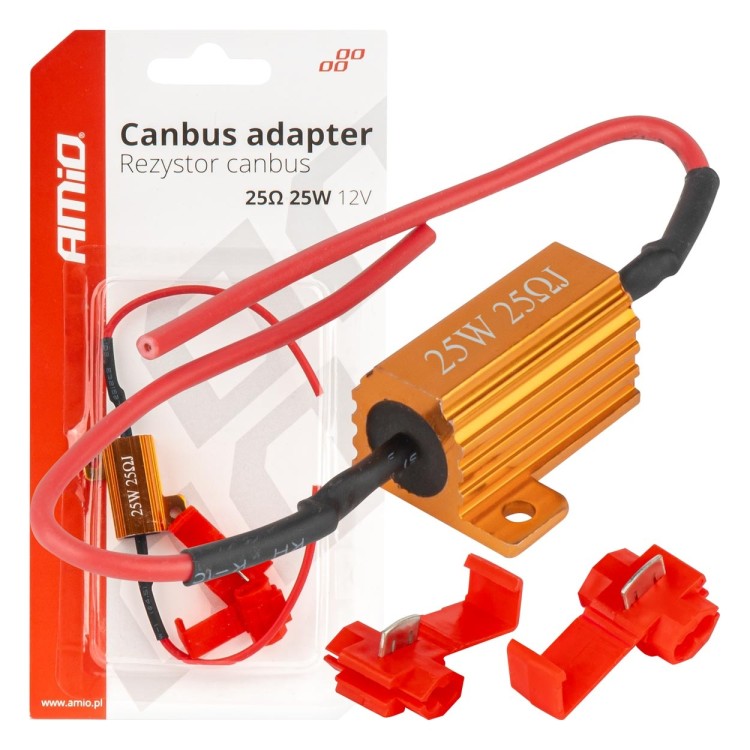 Amio - CANBUS Αντίσταση 25Ω 25W για LED Λάμπες – Anti Error - 1 τεμ. (04093/AM) Amio - CANBUS Αντίσταση 25Ω 25W για LED Λάμπες – Anti Error - 1 τεμ. (04093/AM)