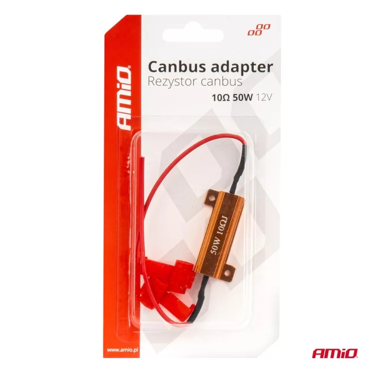 ΑΝΤΙΣΤΑΣΗ CAN-BUS 12V 50W 10Ω (CANCELLER) AMIO - 1 τεμ. ΑΝΤΙΣΤΑΣΗ CAN-BUS 12V 50W 10Ω (CANCELLER) AMIO - 1 τεμ.