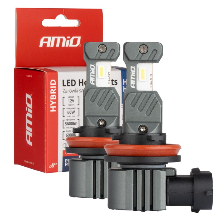ΛΑΜΠΕΣ LED H8/Η9/Η11/Η16 12V 60W 6.000K 5.600lm +400% LED CAN-BUS HYBRID SERIES AMIO - 2 ΤΕΜ. ΛΑΜΠΕΣ LED H8/Η9/Η11/Η16 12V 60W 6.000K 5.600lm +400% LED CAN-BUS HYBRID SERIES AMIO - 2 ΤΕΜ.