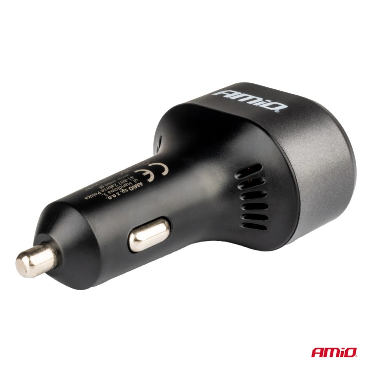 Amio - ΦΟΡΤΙΣΤΗΣ ΑΝΑΠΤΗΡΑ ΜΕ 2 ΘΥΡΕΣ USB-C+USB-A QUICK CHARGE 3.0 30W ΜΕ ΒΟΛΤΟΜΕΤΡΟ ΜΑΥΡΟ - 1 Τεμ. (04178/AM) Amio - ΦΟΡΤΙΣΤΗΣ ΑΝΑΠΤΗΡΑ ΜΕ 2 ΘΥΡΕΣ USB-C+USB-A QUICK CHARGE 3.0 30W ΜΕ ΒΟΛΤΟΜΕΤΡΟ ΜΑΥΡΟ - 1 Τεμ. (04178/AM)