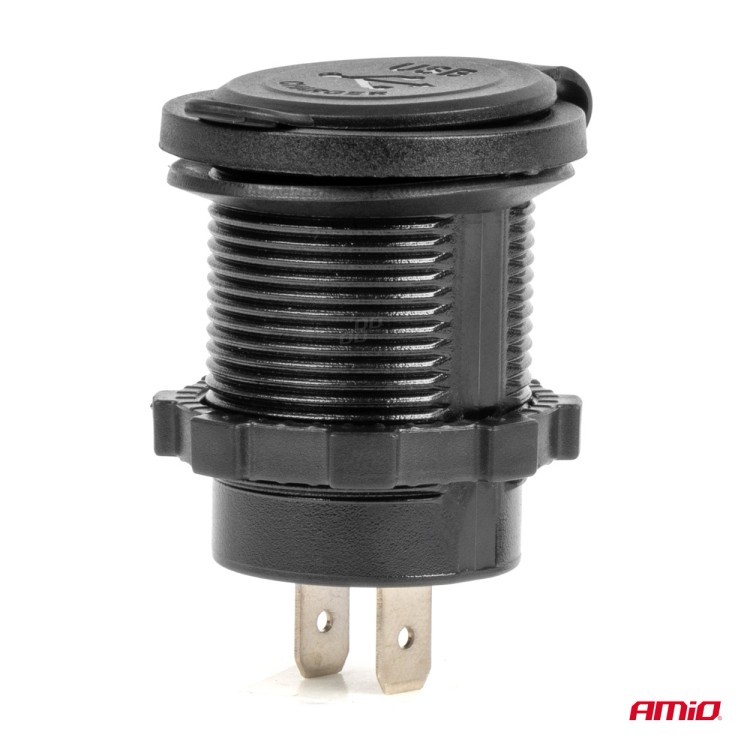 Amio - ΠΡΙΖΑ ΜΕ 2 ΘΥΡΕΣ USB ΚΑΙ ΚΑΠΑΚΙ ΜΑΥΡΗ 12/24V 4.2A ΑΔΙΑΒΡΟΧΗ ΜΕ ΜΠΛΕ LED ΦΩΣ ΕΝΔΕΙΞΗΣ - 1 ΤΕΜ. (04217/AM) Amio - ΠΡΙΖΑ ΜΕ 2 ΘΥΡΕΣ USB ΚΑΙ ΚΑΠΑΚΙ ΜΑΥΡΗ 12/24V 4.2A ΑΔΙΑΒΡΟΧΗ ΜΕ ΜΠΛΕ LED ΦΩΣ ΕΝΔΕΙΞΗΣ - 1 ΤΕΜ. (04217/AM)