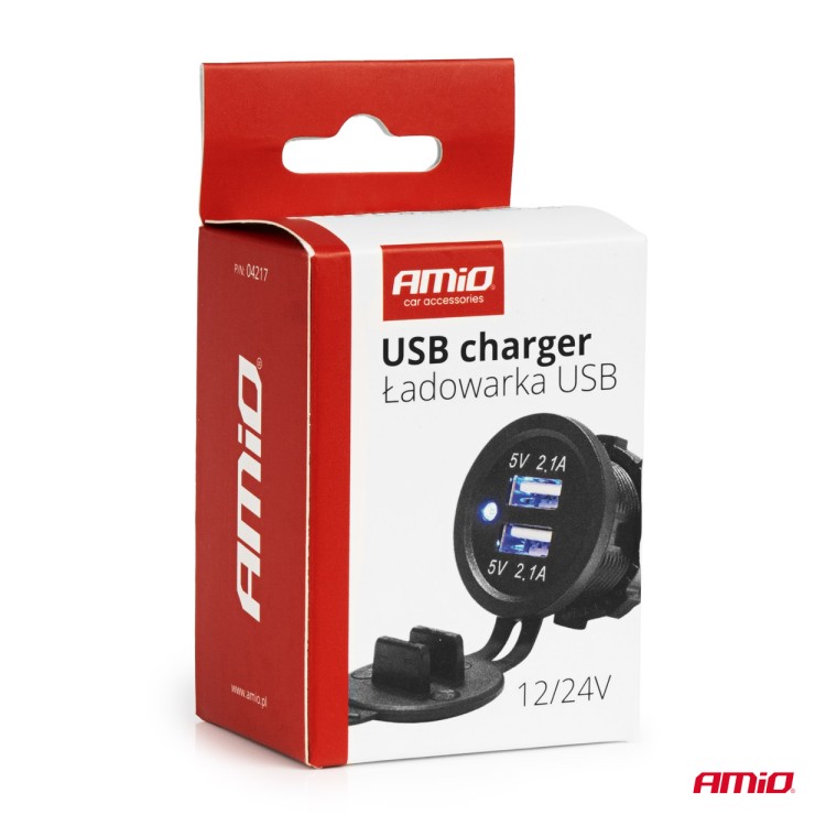 Amio - ΠΡΙΖΑ ΜΕ 2 ΘΥΡΕΣ USB ΚΑΙ ΚΑΠΑΚΙ ΜΑΥΡΗ 12/24V 4.2A ΑΔΙΑΒΡΟΧΗ ΜΕ ΜΠΛΕ LED ΦΩΣ ΕΝΔΕΙΞΗΣ - 1 ΤΕΜ. (04217/AM) Amio - ΠΡΙΖΑ ΜΕ 2 ΘΥΡΕΣ USB ΚΑΙ ΚΑΠΑΚΙ ΜΑΥΡΗ 12/24V 4.2A ΑΔΙΑΒΡΟΧΗ ΜΕ ΜΠΛΕ LED ΦΩΣ ΕΝΔΕΙΞΗΣ - 1 ΤΕΜ. (04217/AM)