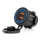 Amio - ΠΡΙΖΑ ΜΕ 2 ΘΥΡΕΣ USB ΚΑΙ ΚΑΠΑΚΙ 12/24V QUICK CHARGE 3.0 ΑΔΙΑΒΡΟΧΗ ΜΕ ΜΠΛΕ LED ΦΩΣ ΜΑΥΡΗ - 1 ΤΕΜ. (04218/AM) Amio - ΠΡΙΖΑ ΜΕ 2 ΘΥΡΕΣ USB ΚΑΙ ΚΑΠΑΚΙ 12/24V QUICK CHARGE 3.0 ΑΔΙΑΒΡΟΧΗ ΜΕ ΜΠΛΕ LED ΦΩΣ ΜΑΥΡΗ - 1 ΤΕΜ. (04218/AM)