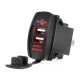 Amio - Πρίζα με 2 Θύρες USB και Καπάκι 12/24V Αδιάβροχη Μακρόστενο Σχήμα με Κόκκινο LED Φως Μαύρη - 1 τεμ. (04228/AM) Amio - Πρίζα με 2 Θύρες USB και Καπάκι 12/24V Αδιάβροχη Μακρόστενο Σχήμα με Κόκκινο LED Φως Μαύρη - 1 τεμ. (04228/AM)