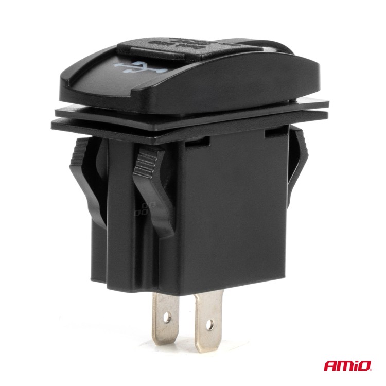 Amio - Πρίζα με 2 Θύρες USB και Καπάκι 12/24V Αδιάβροχη Μακρόστενο Σχήμα με Κόκκινο LED Φως Μαύρη - 1 τεμ. (04228/AM) Amio - Πρίζα με 2 Θύρες USB και Καπάκι 12/24V Αδιάβροχη Μακρόστενο Σχήμα με Κόκκινο LED Φως Μαύρη - 1 τεμ. (04228/AM)