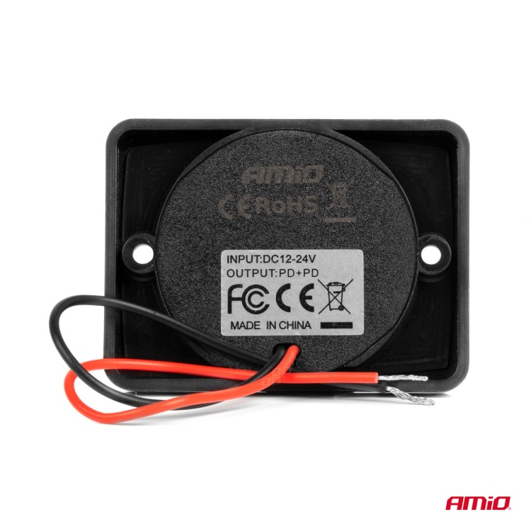 Amio - ΠΡΙΖΑ ΜΕ 2 ΘΥΡΕΣ USB ΚΑΙ ΚΑΠΑΚΙ 12/24V ΑΔΙΑΒΡΟΧΗ ΤΕΤΡΑΓΩΝΟ ΣΧΗΜΑ ΜΕ ΚΟΚΚΙΝΟ LED ΦΩΣ ΜΑΥΡΗ - 1 Τεμ. (04232/AM) Amio - ΠΡΙΖΑ ΜΕ 2 ΘΥΡΕΣ USB ΚΑΙ ΚΑΠΑΚΙ 12/24V ΑΔΙΑΒΡΟΧΗ ΤΕΤΡΑΓΩΝΟ ΣΧΗΜΑ ΜΕ ΚΟΚΚΙΝΟ LED ΦΩΣ ΜΑΥΡΗ - 1 Τεμ. (04232/AM)