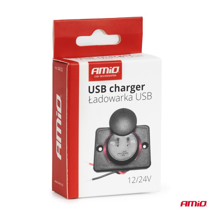 Amio - ΠΡΙΖΑ ΜΕ 2 ΘΥΡΕΣ USB ΚΑΙ ΚΑΠΑΚΙ 12/24V ΑΔΙΑΒΡΟΧΗ ΤΕΤΡΑΓΩΝΟ ΣΧΗΜΑ ΜΕ ΚΟΚΚΙΝΟ LED ΦΩΣ ΜΑΥΡΗ - 1 Τεμ. (04232/AM) Amio - ΠΡΙΖΑ ΜΕ 2 ΘΥΡΕΣ USB ΚΑΙ ΚΑΠΑΚΙ 12/24V ΑΔΙΑΒΡΟΧΗ ΤΕΤΡΑΓΩΝΟ ΣΧΗΜΑ ΜΕ ΚΟΚΚΙΝΟ LED ΦΩΣ ΜΑΥΡΗ - 1 Τεμ. (04232/AM)