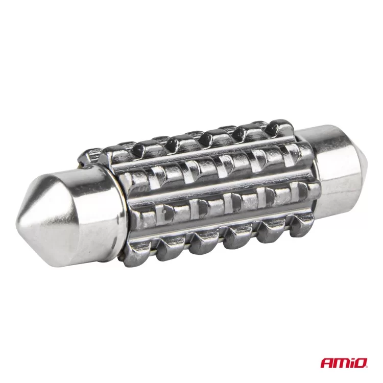 ΛΑΜΠΑΚΙΑ ΠΛΑΦΟΝΙΕΡΑΣ 41mm 12/24V C5W 5500K 12xSMD 2016 CAN-BUS FESTOON (ΛΕΥΚΟ) ΑΜΙΟ - 2 ΤΕΜ.