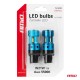 Amio - Λάμπες LED CANBUS T20 7440 W21W 4SMD 1860 Λευκή 6000K – 12/24V - 2 Τεμ. (04254/AM)