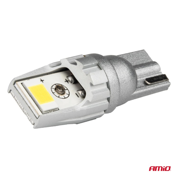 Amio - Λάμπες LED CANBUS T10 W5W 2SMD 3570 Λευκή 6000K – 12/24V - 2 Τεμ. (04256/AM) Amio - Λάμπες LED CANBUS T10 W5W 2SMD 3570 Λευκή 6000K – 12/24V - 2 Τεμ. (04256/AM)
