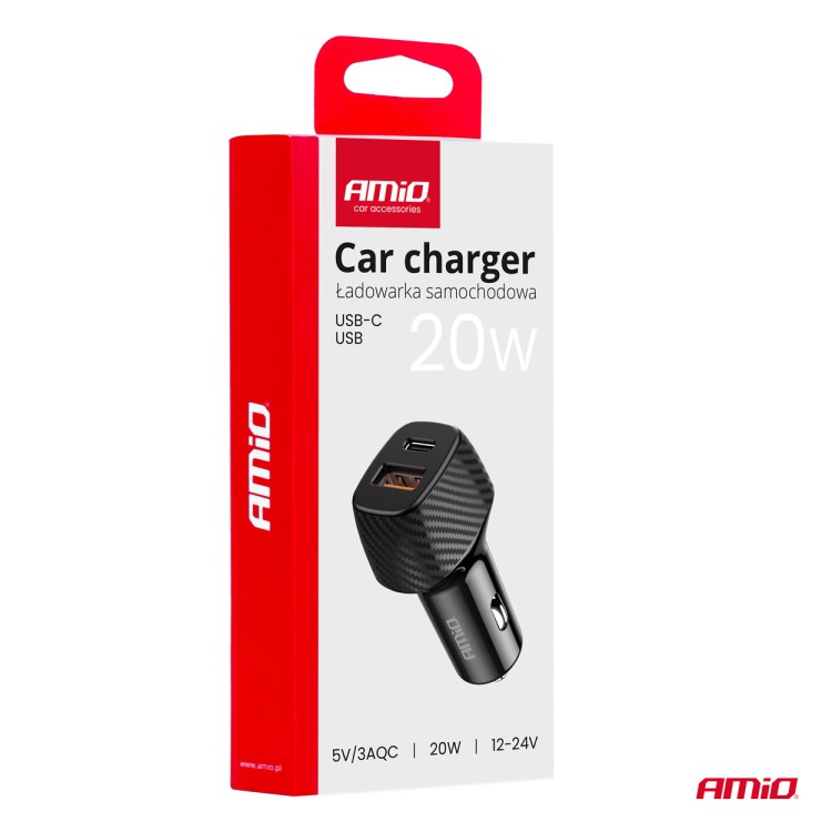 Amio - ΦΟΡΤΙΣΤΗΣ ΑΝΑΠΤΗΡΑ ΜΕ 2 ΘΥΡΕΣ USB-A QUICK CHARGE+USB-C 20W ΜΑΥΡΟ - 1 Τεμ. (04282/AM) Amio - ΦΟΡΤΙΣΤΗΣ ΑΝΑΠΤΗΡΑ ΜΕ 2 ΘΥΡΕΣ USB-A QUICK CHARGE+USB-C 20W ΜΑΥΡΟ - 1 Τεμ. (04282/AM)