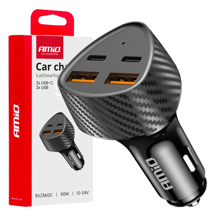 Amio - ΦΟΡΤΙΣΤΗΣ ΑΝΑΠΤΗΡΑ ΜΕ 4 ΘΥΡΕΣ 2xUSB-A+2xUSB-C 50W ΜΑΥΡΟ - 1 Τεμ. (04284/AM) Amio - ΦΟΡΤΙΣΤΗΣ ΑΝΑΠΤΗΡΑ ΜΕ 4 ΘΥΡΕΣ 2xUSB-A+2xUSB-C 50W ΜΑΥΡΟ - 1 Τεμ. (04284/AM)