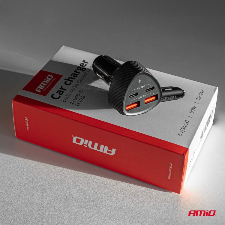 Amio - ΦΟΡΤΙΣΤΗΣ ΑΝΑΠΤΗΡΑ ΜΕ 4 ΘΥΡΕΣ 2xUSB-A+2xUSB-C 50W ΜΑΥΡΟ - 1 Τεμ. (04284/AM) Amio - ΦΟΡΤΙΣΤΗΣ ΑΝΑΠΤΗΡΑ ΜΕ 4 ΘΥΡΕΣ 2xUSB-A+2xUSB-C 50W ΜΑΥΡΟ - 1 Τεμ. (04284/AM)