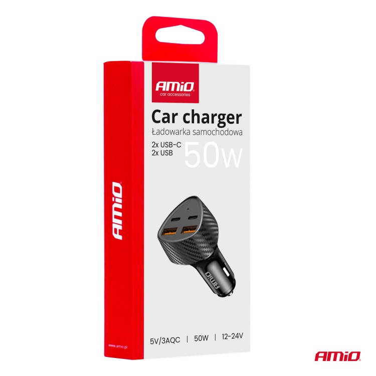 Amio - ΦΟΡΤΙΣΤΗΣ ΑΝΑΠΤΗΡΑ ΜΕ 4 ΘΥΡΕΣ 2xUSB-A+2xUSB-C 50W ΜΑΥΡΟ - 1 Τεμ. (04284/AM) Amio - ΦΟΡΤΙΣΤΗΣ ΑΝΑΠΤΗΡΑ ΜΕ 4 ΘΥΡΕΣ 2xUSB-A+2xUSB-C 50W ΜΑΥΡΟ - 1 Τεμ. (04284/AM)