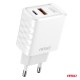 Amio - ΦΟΡΤΙΣΤΗΣ ΜΕ ΟΙΚΙΑΚΗ ΠΡΙΖΑ ΜΕ 2 ΘΥΡΕΣ USB-A+USB-C 38W 100-240V ΛΕΥΚΟ - 1 Τεμ. (04287/AM)