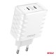 Amio - ΦΟΡΤΙΣΤΗΣ ΜΕ ΟΙΚΙΑΚΗ ΠΡΙΖΑ ΜΕ 2 ΘΥΡΕΣ 2xUSB-C 35W 100-240V ΛΕΥΚΟ - 1 Τεμ. (04288/AM)