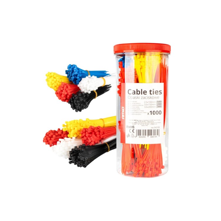 ΔΕΜΑΤΙΚΑ/ΔΕΤΙΚΑ ΚΑΛΩΔΙΩΝ TIE WRAP(ΤΑΙΡΑΠ) 2.5x100mm/3.6x150mm/3.6x200mm ΣΕ ΔΙΑΦΟΡΑ ΧΡΩΜΑΤΑ ΣΕΤ ΑΜΙΟ - 1000 ΤΕΜ. ΔΕΜΑΤΙΚΑ/ΔΕΤΙΚΑ ΚΑΛΩΔΙΩΝ TIE WRAP(ΤΑΙΡΑΠ) 2.5x100mm/3.6x150mm/3.6x200mm ΣΕ ΔΙΑΦΟΡΑ ΧΡΩΜΑΤΑ ΣΕΤ ΑΜΙΟ - 1000 ΤΕΜ.