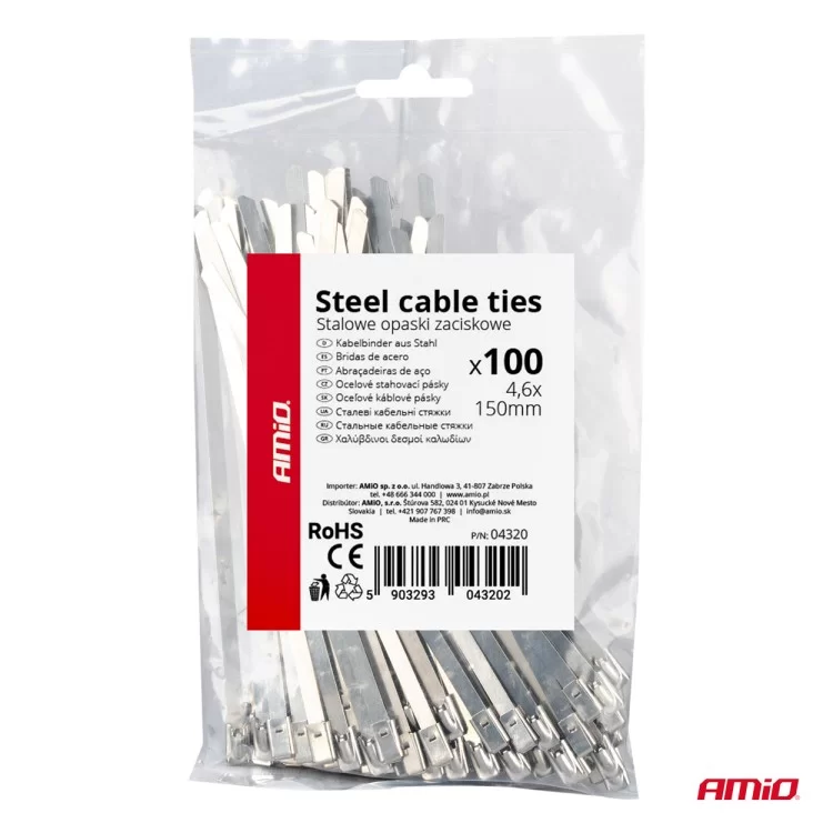 ΔΕΜΑΤΙΚΑ/ΔΕΤΙΚΑ ΚΑΛΩΔΙΩΝ TIE WRAP (ΤΑΙΡΑΠ) ΜΕΤΑΛΛΙΚΑ 4,6 x 150mm ΑΜΙΟ - 100 ΤΕΜ. ΔΕΜΑΤΙΚΑ/ΔΕΤΙΚΑ ΚΑΛΩΔΙΩΝ TIE WRAP (ΤΑΙΡΑΠ) ΜΕΤΑΛΛΙΚΑ 4,6 x 150mm ΑΜΙΟ - 100 ΤΕΜ.