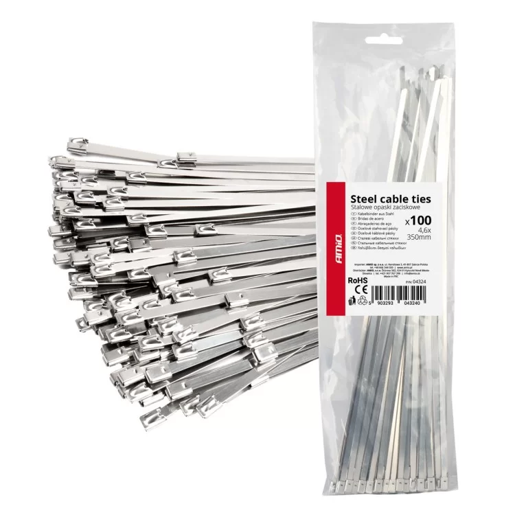 ΔΕΜΑΤΙΚΑ/ΔΕΤΙΚΑ ΚΑΛΩΔΙΩΝ TIE WRAP (ΤΑΙΡΑΠ) ΜΕΤΑΛΛΙΚΑ 4,6 x 350mm ΑΜΙΟ - 100 ΤΕΜ. ΔΕΜΑΤΙΚΑ/ΔΕΤΙΚΑ ΚΑΛΩΔΙΩΝ TIE WRAP (ΤΑΙΡΑΠ) ΜΕΤΑΛΛΙΚΑ 4,6 x 350mm ΑΜΙΟ - 100 ΤΕΜ.