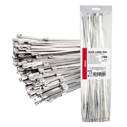 Amio - ΔΕΜΑΤΙΚΑ/ΔΕΤΙΚΑ ΚΑΛΩΔΙΩΝ TIE WRAP (ΤΑΙΡΑΠ) ΜΕΤΑΛΛΙΚΑ 4,6 x 400mm - 100 ΤΕΜ. (04325/AM)