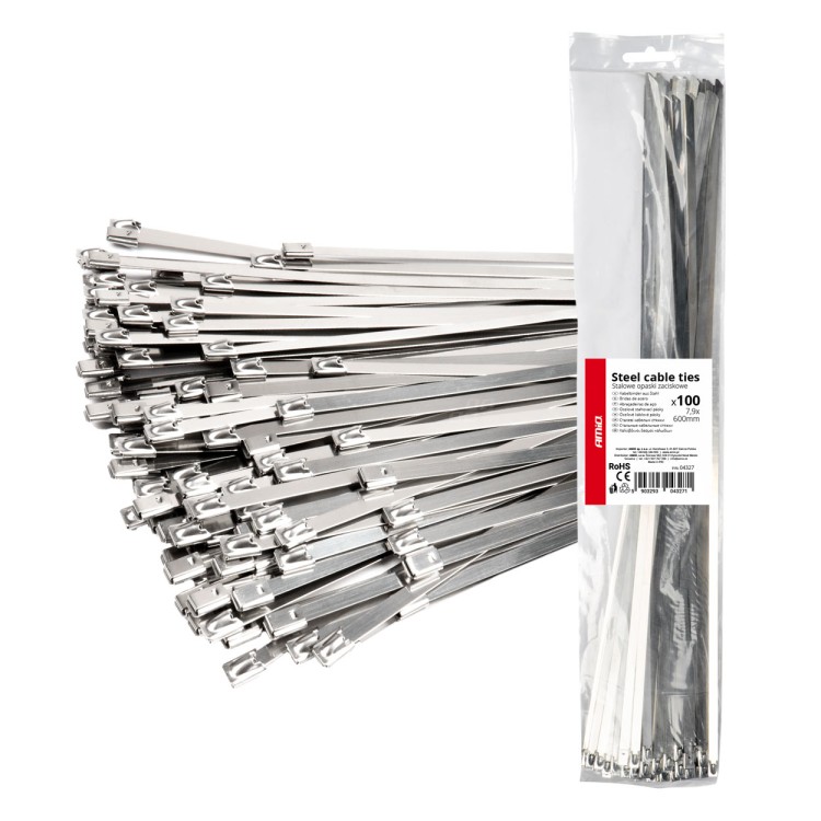 Amio - ΔΕΜΑΤΙΚΑ/ΔΕΤΙΚΑ ΚΑΛΩΔΙΩΝ TIE WRAP (ΤΑΙΡΑΠ) ΜΕΤΑΛΛΙΚΑ 7,9 x 600mm - 100 ΤΕΜ. (04327/AM) Amio - ΔΕΜΑΤΙΚΑ/ΔΕΤΙΚΑ ΚΑΛΩΔΙΩΝ TIE WRAP (ΤΑΙΡΑΠ) ΜΕΤΑΛΛΙΚΑ 7,9 x 600mm - 100 ΤΕΜ. (04327/AM)