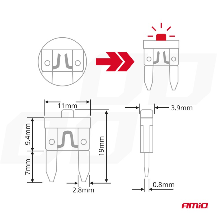 Amio - ΑΣΦΑΛΕΙΕΣ MINI BLADE (ΜΑΧΑΙΡΩΤΕΣ) & ΕΡΓΑΛΕΙΟ ΑΦΑΙΡΕΣΗΣ ΚΑΡΤΕΛΑ (5A/10A/15A/ 20A/25A) -10 ΤΕΜ. (04340/AM) Amio - ΑΣΦΑΛΕΙΕΣ MINI BLADE (ΜΑΧΑΙΡΩΤΕΣ) & ΕΡΓΑΛΕΙΟ ΑΦΑΙΡΕΣΗΣ ΚΑΡΤΕΛΑ (5A/10A/15A/ 20A/25A) -10 ΤΕΜ. (04340/AM)