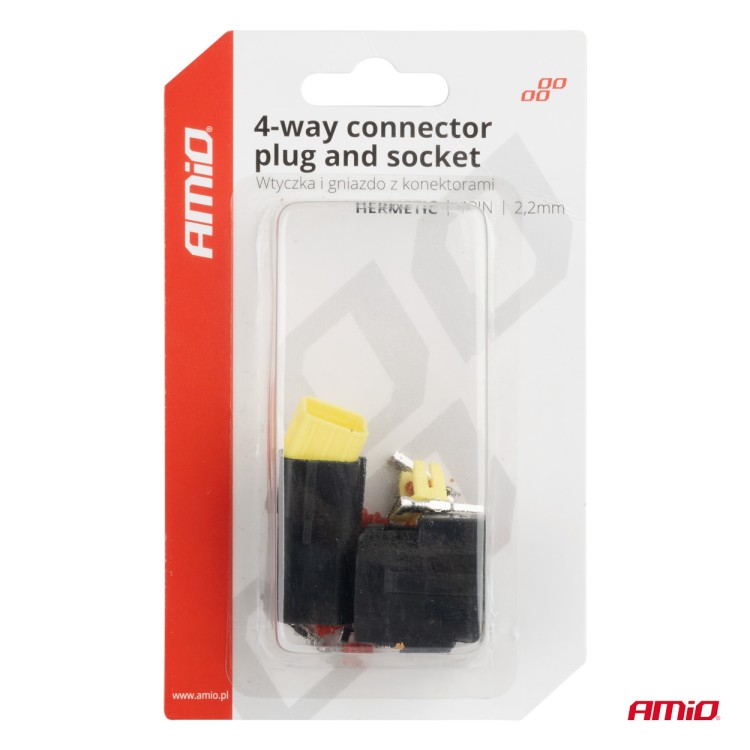 Amio - ΦΙΣΑ ΣΥΝΔΕΣΗΣ ΜΕ ΥΠΟΔΟΧΗ 4 PIN Φ2,2mm ΑΔΙΑΒΡΟΧΗ - 1 τεμ. (04348/AM) Amio - ΦΙΣΑ ΣΥΝΔΕΣΗΣ ΜΕ ΥΠΟΔΟΧΗ 4 PIN Φ2,2mm ΑΔΙΑΒΡΟΧΗ - 1 τεμ. (04348/AM)