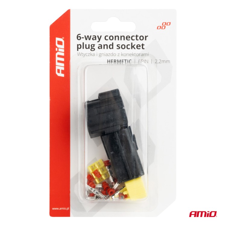 Amio - ΦΙΣΑ ΣΥΝΔΕΣΗΣ ΜΕ ΥΠΟΔΟΧΗ 6 PIN Φ2,2mm ΑΔΙΑΒΡΟΧΗ - 1 τεμ. (04349/AM) Amio - ΦΙΣΑ ΣΥΝΔΕΣΗΣ ΜΕ ΥΠΟΔΟΧΗ 6 PIN Φ2,2mm ΑΔΙΑΒΡΟΧΗ - 1 τεμ. (04349/AM)