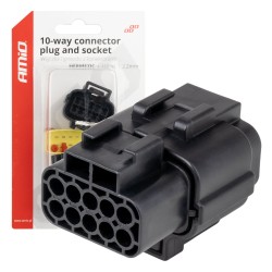 Amio - ΦΙΣΑ ΣΥΝΔΕΣΗΣ ΜΕ ΥΠΟΔΟΧΗ 10 PIN Φ2,2mm ΑΔΙΑΒΡΟΧΗ - 1 τεμ. (04351/AM)
