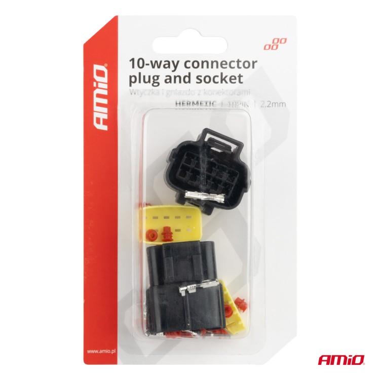 Amio - ΦΙΣΑ ΣΥΝΔΕΣΗΣ ΜΕ ΥΠΟΔΟΧΗ 10 PIN Φ2,2mm ΑΔΙΑΒΡΟΧΗ - 1 τεμ. (04351/AM) Amio - ΦΙΣΑ ΣΥΝΔΕΣΗΣ ΜΕ ΥΠΟΔΟΧΗ 10 PIN Φ2,2mm ΑΔΙΑΒΡΟΧΗ - 1 τεμ. (04351/AM)