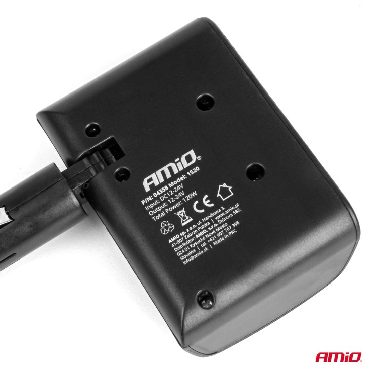 Amio - ΑΝΤΑΠΤΟΡΑΣ ΑΝΑΠΤΗΡΑ 12/24V 120W ΜΑΥΡΟΣ/3 ΘΕΣΕΙΣ/ΠΕΡΙΣΤΡΟΦΗ 90 ΜΟΙΡΩΝ - 1 Τεμ. (04358/AM) Amio - ΑΝΤΑΠΤΟΡΑΣ ΑΝΑΠΤΗΡΑ 12/24V 120W ΜΑΥΡΟΣ/3 ΘΕΣΕΙΣ/ΠΕΡΙΣΤΡΟΦΗ 90 ΜΟΙΡΩΝ - 1 Τεμ. (04358/AM)