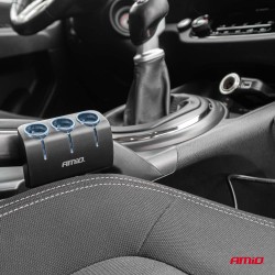 Amio - ΑΝΤΑΠΤΟΡΑΣ ΑΝΑΠΤΗΡΑ 12/24V 120W ΜΑΥΡΟΣ/3 ΘΕΣΕΙΣ/1xUSB-A/ΜΕ ΥΠΟΔΟΧΗ ΑΝΑΠΤΗΡΑ ΑΥΤΟΚΙΝΗΤΟΥ/ΚΑΛΩΔΙΟ 80cm - 1 Τεμ. (04360/AM) Amio - ΑΝΤΑΠΤΟΡΑΣ ΑΝΑΠΤΗΡΑ 12/24V 120W ΜΑΥΡΟΣ/3 ΘΕΣΕΙΣ/1xUSB-A/ΜΕ ΥΠΟΔΟΧΗ ΑΝΑΠΤΗΡΑ ΑΥΤΟΚΙΝΗΤΟΥ/ΚΑΛΩΔΙΟ 80cm - 1 Τεμ. (04360/AM)