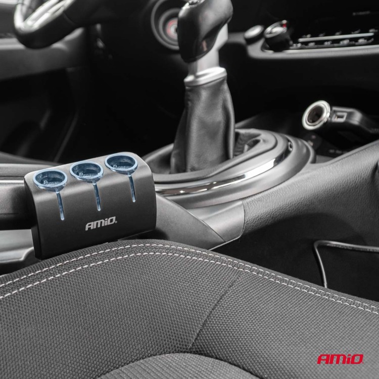 Amio - ΑΝΤΑΠΤΟΡΑΣ ΑΝΑΠΤΗΡΑ 12/24V 120W ΜΑΥΡΟΣ/3 ΘΕΣΕΙΣ/1xUSB-A/ΜΕ ΥΠΟΔΟΧΗ ΑΝΑΠΤΗΡΑ ΑΥΤΟΚΙΝΗΤΟΥ/ΚΑΛΩΔΙΟ 80cm - 1 Τεμ. (04360/AM) Amio - ΑΝΤΑΠΤΟΡΑΣ ΑΝΑΠΤΗΡΑ 12/24V 120W ΜΑΥΡΟΣ/3 ΘΕΣΕΙΣ/1xUSB-A/ΜΕ ΥΠΟΔΟΧΗ ΑΝΑΠΤΗΡΑ ΑΥΤΟΚΙΝΗΤΟΥ/ΚΑΛΩΔΙΟ 80cm - 1 Τεμ. (04360/AM)