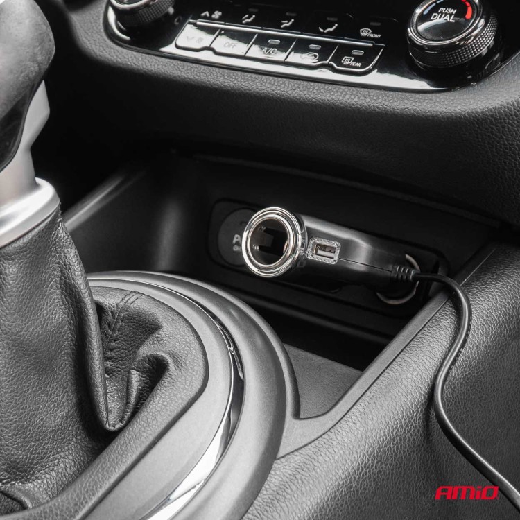 Amio - ΑΝΤΑΠΤΟΡΑΣ ΑΝΑΠΤΗΡΑ 12/24V 120W ΜΑΥΡΟΣ/3 ΘΕΣΕΙΣ/1xUSB-A/ΜΕ ΥΠΟΔΟΧΗ ΑΝΑΠΤΗΡΑ ΑΥΤΟΚΙΝΗΤΟΥ/ΚΑΛΩΔΙΟ 80cm - 1 Τεμ. (04360/AM) Amio - ΑΝΤΑΠΤΟΡΑΣ ΑΝΑΠΤΗΡΑ 12/24V 120W ΜΑΥΡΟΣ/3 ΘΕΣΕΙΣ/1xUSB-A/ΜΕ ΥΠΟΔΟΧΗ ΑΝΑΠΤΗΡΑ ΑΥΤΟΚΙΝΗΤΟΥ/ΚΑΛΩΔΙΟ 80cm - 1 Τεμ. (04360/AM)