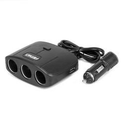 Amio - ΑΝΤΑΠΤΟΡΑΣ ΑΝΑΠΤΗΡΑ 12/24V 100W ΜΑΥΡΟΣ/3 ΘΕΣΕΙΣ/2xUSB-A /ΚΟΥΜΠΙ ON-OFF/ΚΑΛΩΔΙΟ 70cm - 1 Τεμ. (04362/AM) Amio - ΑΝΤΑΠΤΟΡΑΣ ΑΝΑΠΤΗΡΑ 12/24V 100W ΜΑΥΡΟΣ/3 ΘΕΣΕΙΣ/2xUSB-A /ΚΟΥΜΠΙ ON-OFF/ΚΑΛΩΔΙΟ 70cm - 1 Τεμ. (04362/AM)
