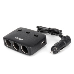 Amio - ΑΝΤΑΠΤΟΡΑΣ ΑΝΑΠΤΗΡΑ 12/24V 100W ΜΑΥΡΟΣ/3 ΘΕΣΕΙΣ/2xUSB-A /ΚΟΥΜΠΙ ON-OFF/ΕΝΔΕΙΞΗ LED/ΚΑΛΩΔΙΟ 70cm - 1 Τεμ. (04363/AM) Amio - ΑΝΤΑΠΤΟΡΑΣ ΑΝΑΠΤΗΡΑ 12/24V 100W ΜΑΥΡΟΣ/3 ΘΕΣΕΙΣ/2xUSB-A /ΚΟΥΜΠΙ ON-OFF/ΕΝΔΕΙΞΗ LED/ΚΑΛΩΔΙΟ 70cm - 1 Τεμ. (04363/AM)