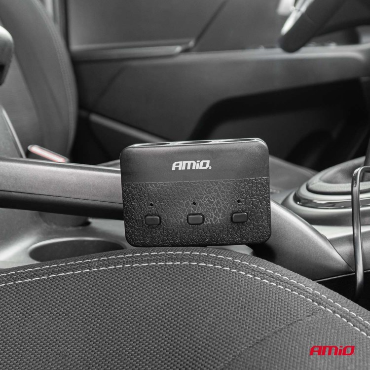 Amio - ΑΝΤΑΠΤΟΡΑΣ ΑΝΑΠΤΗΡΑ 12/24V 100W ΜΑΥΡΟΣ/3 ΘΕΣΕΙΣ/2xUSB-A /ΚΟΥΜΠΙ ON-OFF/ΕΝΔΕΙΞΗ LED/ΚΑΛΩΔΙΟ 70cm - 1 Τεμ. (04363/AM) Amio - ΑΝΤΑΠΤΟΡΑΣ ΑΝΑΠΤΗΡΑ 12/24V 100W ΜΑΥΡΟΣ/3 ΘΕΣΕΙΣ/2xUSB-A /ΚΟΥΜΠΙ ON-OFF/ΕΝΔΕΙΞΗ LED/ΚΑΛΩΔΙΟ 70cm - 1 Τεμ. (04363/AM)